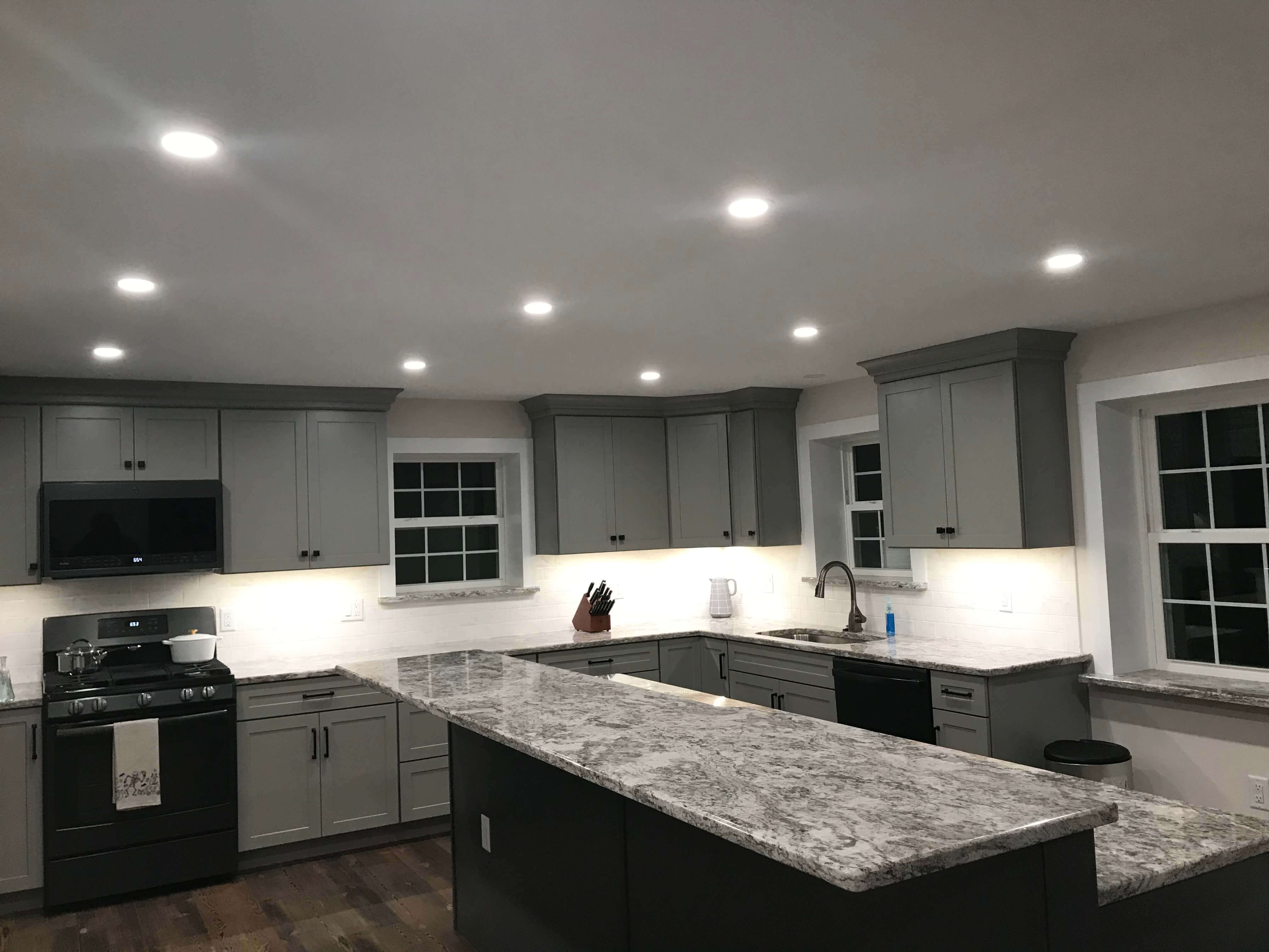kitchen lighting install